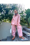 Cotton Linen Blend Shirt Pants Set - Women's Loose Fit Summer Set