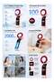 K801 Ice Cooling Turbo Fan, Rechargeable Handheld Mini Fan, Powerful High-Speed Personal Cooling Fan with Digital Display, Portable USB Rechargeable Fan for Travel, Office, Outdoor & Home - 3