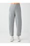Gray Melange Modal Trousers with Hem and Pocket Details - 5