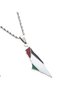 Palestinian Flag Enamel Map Steel Necklace - Homeland Themed Tarnish-Resistant Unisex Chain Necklace - 2