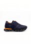 Navy Blue Suede Textile Lace-Up Eva Sole Men's Sneaker Sports Shoes - X2414