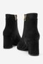 Zerdina Women's Faux Leather Boots Black Suede - 3