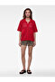 Polo Collar Short Sleeve Openwork Mesh Shirt with Pockets
