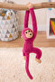 Dark Pink Monkey Plush Toy That Can Cling to Hands - 4