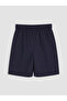 Navy Blue Pleated Girls' Short Skirt - 4