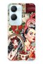 Vivo Y18 Compatible Retro Women's Collage Pattern Transparent Phone Case