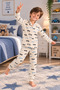 Boys' Pajama Set Car Patterned Long Sleeve Shirt Collar 2-Piece Pajama Set
