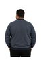 Men's Large Size Melange Indigo Thessaloniki Polo Collar Sweatshirt 3Xl-4Xl-5Xl-6Xl-7Xl-8Xl - 3