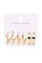 Figured Colorful Three Pair Multiple Earrings - 2