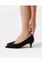 Lucia Black Suede Low-Heel Stiletto - 4