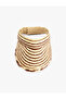 Stripe Detailed Straw Visor Hat - 2
