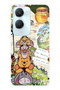 Vivo Y18 Compatible Vintage Winnie Pooh Collage Pattern Transparent Phone Case