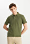 Men's Regular Fit Polo Green Men's Short Sleeve T-Shirt
