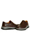 Brown Leather Men's Comfort Shoes - 3