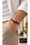 Pellini Coralweave Coral Pink Leather Men's Bracelet - Black Open Clasp