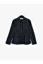 Cotton Long Sleeve Classic Collar Buttoned Peplum Denim Shirt