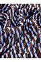 Geometric Patterned Contrast Edge Detailed Pleated Square Shawl - 3