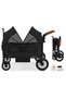 - ADVI Wagon Stroller Double Stroller Push&Pull Foldable Twin Stroller - Black