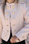 Stone Hakim Collared Short Jacket - 4