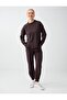 Acı Kahve High Waist Skinny Leg Jogger Pants with Pockets - 3