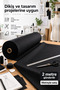 2 Meters 240 cm Wide Solid Color American Cloth Fabric – Bedding, Sewing, and Hobby Fabric – Black, White, Raw Beige - 4