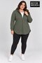 Women's Plus Size Zippered Hooded Long Oval Hem Cardigan Spr26Bhr993 - 2
