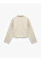 Zippered Stitching Detailed Stand Collar Long Sleeve Seasonal Cashmere Jacket - 2