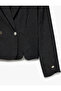 Slim Fit Long Sleeve Buttoned Shawl Collar Double Breasted Blazer Jacket - 3