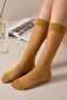 Skin Color Glittery Knee-Length Thin Socks - 2