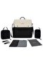 Nixe Diaper Backpack 7pc-Set with Changing Mat, Wet Bag &Pouches - Beige