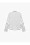 Slim Fit Cotton Long Sleeve Draped Asymmetrical Button Detailed Shirt - 2