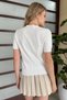Crew Neck Glittery Soft Textured Blouse - 7