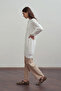 Gold buttoned long knit cardigan - 4