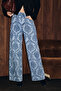 Ruggine women's patterned snow washed denim blue / patterned jeans - 5