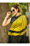 Mustard Yellow Lilan Cotton Saree with Black Sleeveless Blouse - KTS9918 | Mustard Yellow & Black - 4