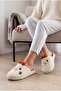 Women's Plush House Slippers Teddy Bear Strawberry Embroidered Closed Toe Open Back Soft Stylish Comfortable Winter Slippers - 2