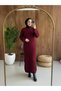Women's Hijab Knitwear Dress Patterned Knitted Comfortable Cut Dress - 2