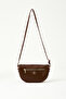 Marakes Women's Burgundy Shoulder Bag with Zipper and Long Shoulder Strap - 4