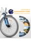 F2 Electric Bike for Adults 350W Motor, 36V 13Ah Removable Battery, 32KM/H Max Speed, 40–80KM Range, Carbon Alloy Frame, 26 Inches Tires, Shimano 7-Speed, Dual Disc Brakes - 4