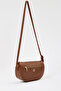 Marakes Zippered Long Shoulder Strap Women's Tan Shoulder Bag - 2