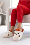 Women's Plush House Slippers Teddy Bear Strawberry Embroidered Closed Toe Open Back Soft Stylish Comfortable Winter Slippers - 3