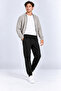 Men's Elastic Waist Lace-Up Jogger Sweatpants with Pockets Black & Navy Blue Ak8001 - 3