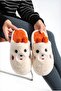 Women's Plush House Slippers Teddy Bear Strawberry Embroidered Closed Toe Open Back Soft Stylish Comfortable Winter Slippers