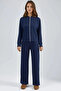 Modal Textured Zippered Sweatshirt & Ribbed Pants Set - 6