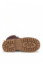 26Blg442 Women's Genuine Leather Zippered Flat Boots Brown - 4