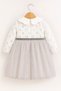 Girl's Dress with Tulle Skirt and Foil Detail 15404 - 3