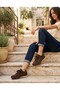 Soft Laced Stitching Detailed Orthopedic Sole Super Soft Leather Shoes - 2