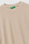 Men's Stone Cotton Linen Blend Regular Fit Round Neck T-Shirt - 3