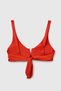 Women's Red Bikini Top with Bow on the Back and Removable Pads - 2
