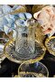 12 Piece Tea Set for 6 People with Crystal Glass and Metal Frame - 8